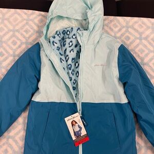 Eddie Bauer Kids' Two-Tone Blue Raincoat